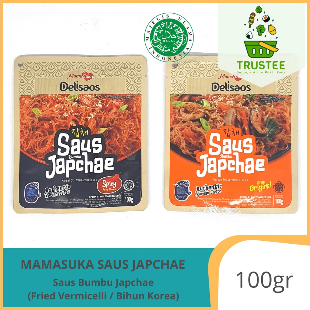 Saus Japchae / Stir Vermicelli MamaSuka Delisaos Sauce saos Bumbu Korea 100 gr