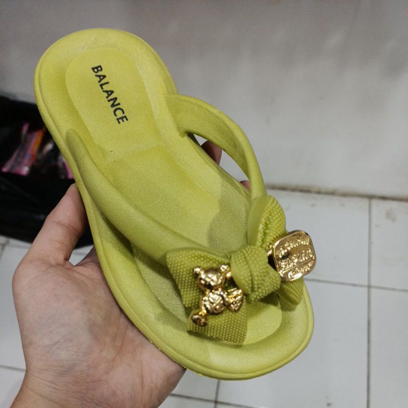 Sandal Jepit Anak Perempuan Jelly Shoes Pita Dupe Melissaa 8001-A1