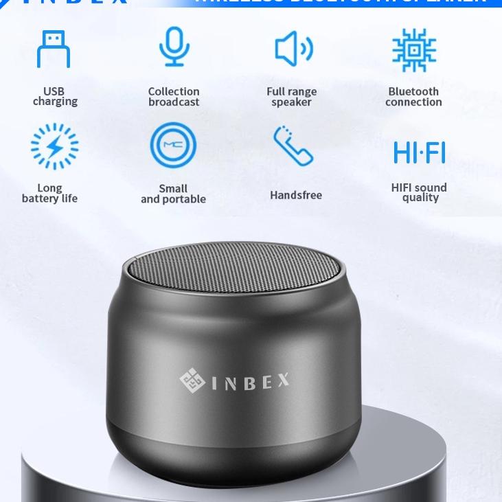 Stok Terbatas INBEX Speaker Bluetooth 5.0/Portable WireleAss Speake/Super Bass Mini Stereo Original/