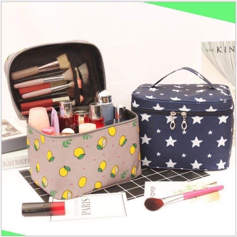 Tas Kosmetik Korea Kotak Penyimpanan Travel Pouch Make Up Travelling