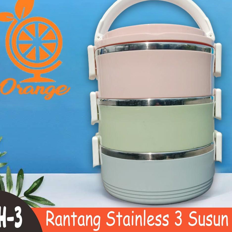 Terbaru dan terlaris Rantang Susun 3 Dan 4 Susun Stainles Steel Rantang Tupperware Rantang Bekal !!
