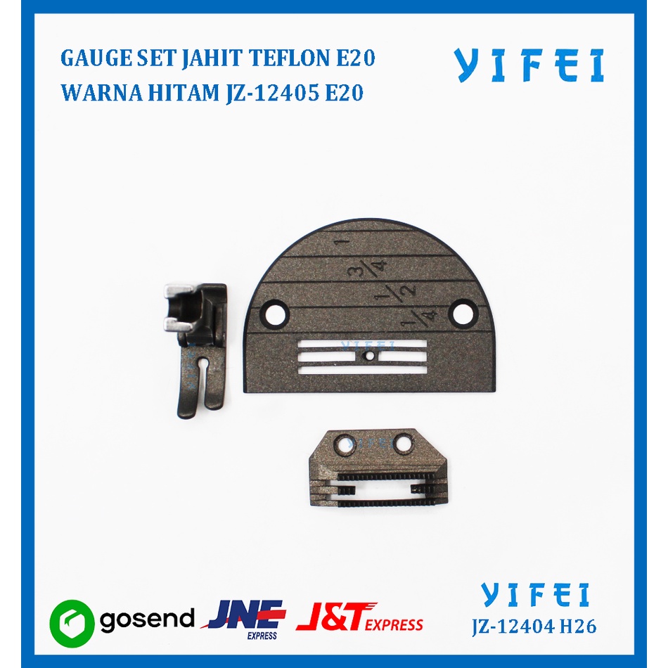 GAUGE SET JAHIT TEFLON E20 WARNA HITAM YIFEI-12405 E20