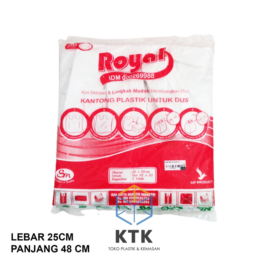 Kantong Kresek Royal Untuk Dus 22/ R10B; Plastik HD Kotak Makan Motif
