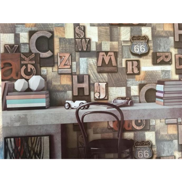 Wallpaper Dinding Cafe Tulisan Modern Asfitamarket