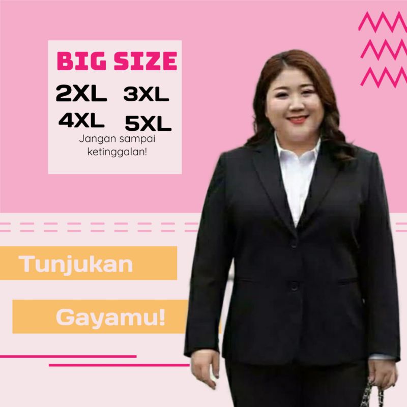 jas kerja wanita jumbo-jas kantor-blazer jumbo / BLAZER BIG SIZE / BLAZER WANITA / BLAZER LD 120 / B