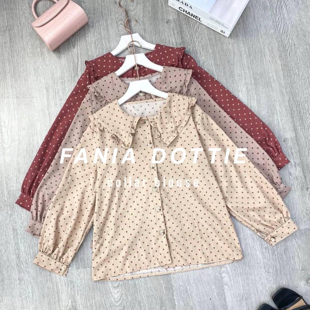 FANIA Dottie Collar Blouse Wanita
