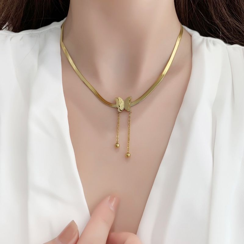 Kalung Anti Pudar Anti Karat Anti Luntur Wanita Aksesoris Necklace Titanium