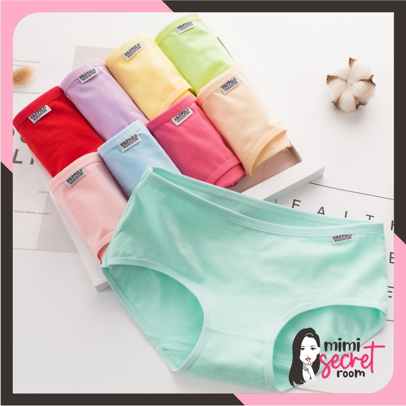 ❤ MIMI ❤ Celana Dalam Katun CD Wanita Sexy Basic Cotton Polos Adem IMPORT TERLARIS TERMURAH