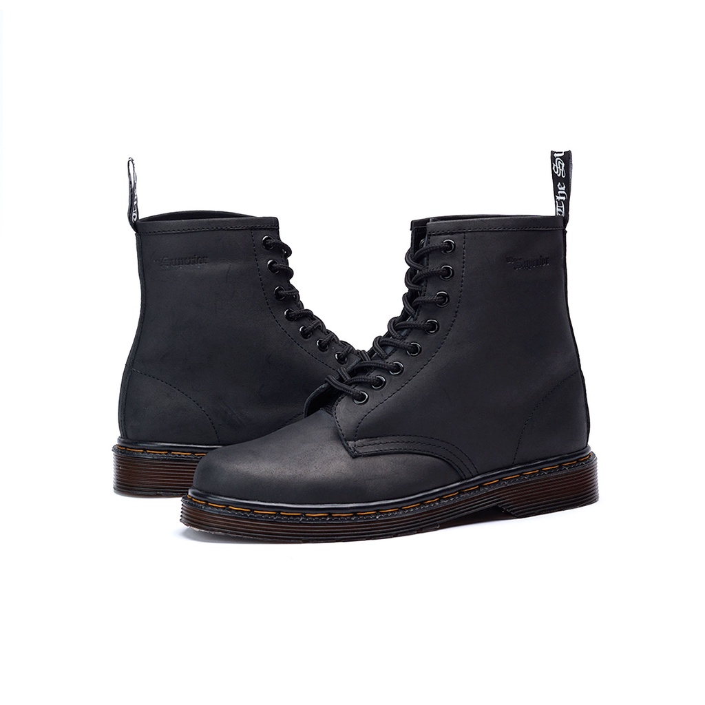 Mancow High Boots Crazy Horse Hitam Sepatu Formal Pria Wanita Original Kulit Asli