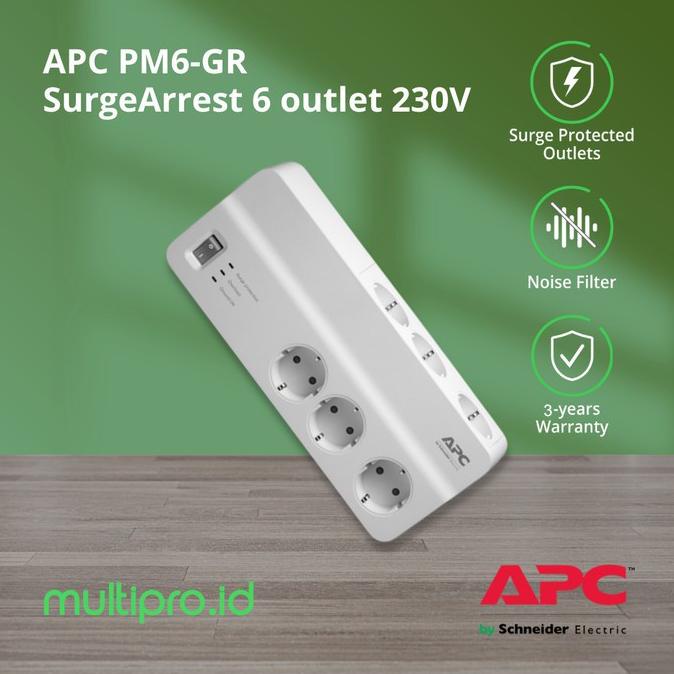 APC PM6GR PM6-GR Surge Protector stop kontak colokan anti petir