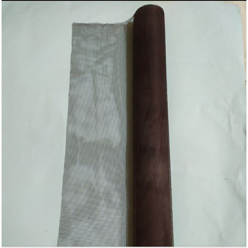 1 meter kasa nyamuk strimin coklat/ kasa nyamuk warna coklat. crem. biru. hijau/ kasa nyamuk nylon lebar 90 cm, harga per 1 meter