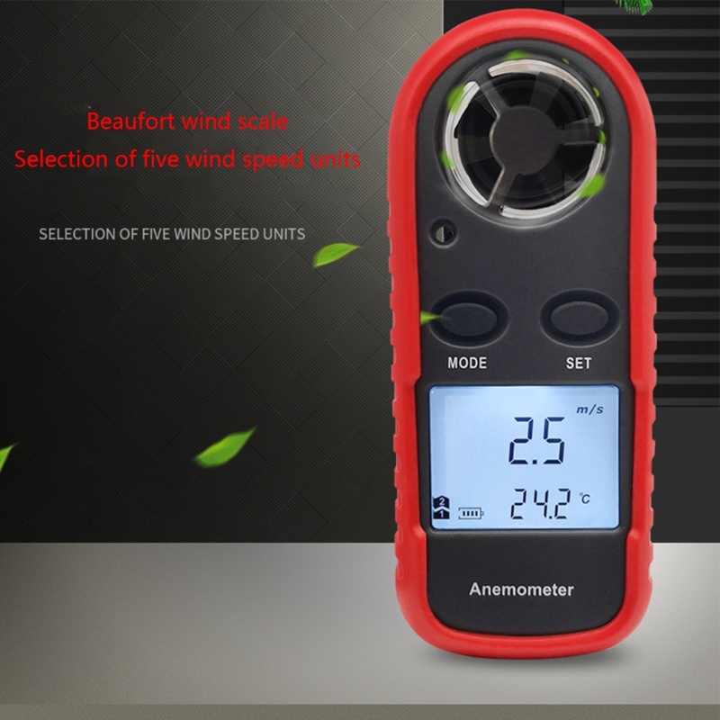 Zzz Anemometer Genggam Pengukur Kecepatan Angin / Suhu / Volume Udara