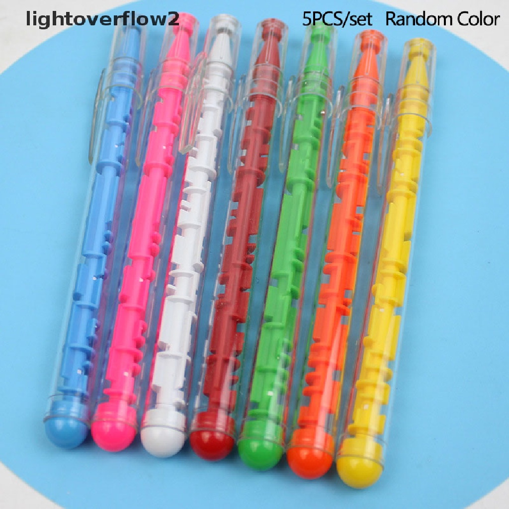 (lightoverflow2) 5pcs / Set Bolpen Labyrinth Untuk Anak-Anak