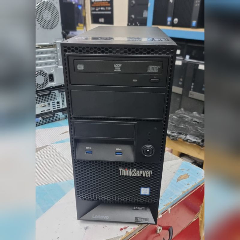 LENOVO TS 150 THINK SERVER XEON E3 1225 V5 RAM 16GB DDR4 HDD 3TB DVD DUAL LAN GIGABITE SUPPORT DIS0LAY PORT