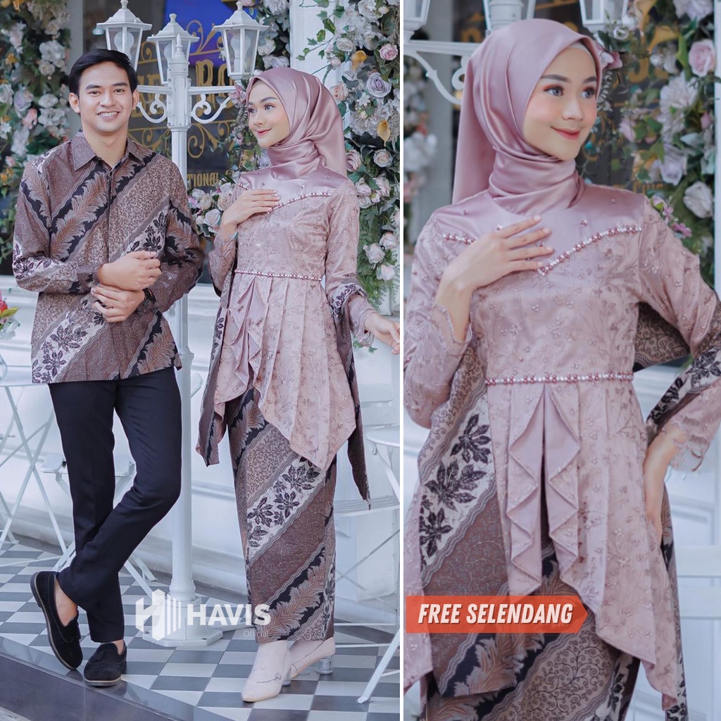 Batik Couple Kebaya Modern Kebaya Wisuda Lamaran Baju Tunangan Batik Brukat Terbaru Baju Couple Kondangan Terbaru 2022