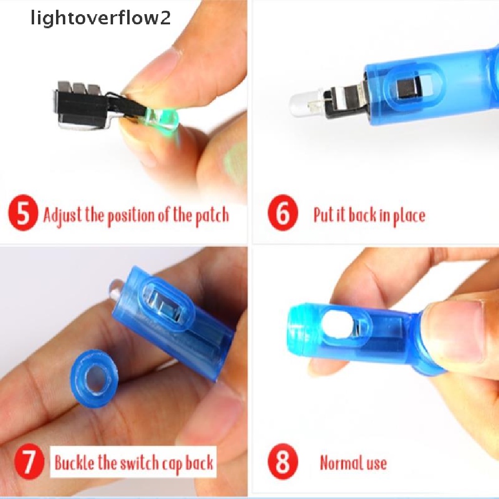 (lightoverflow2) Mainan Fidget spinner Gyro Bentuk Pulpen Dengan Lampu Led Untuk Anak (ID)