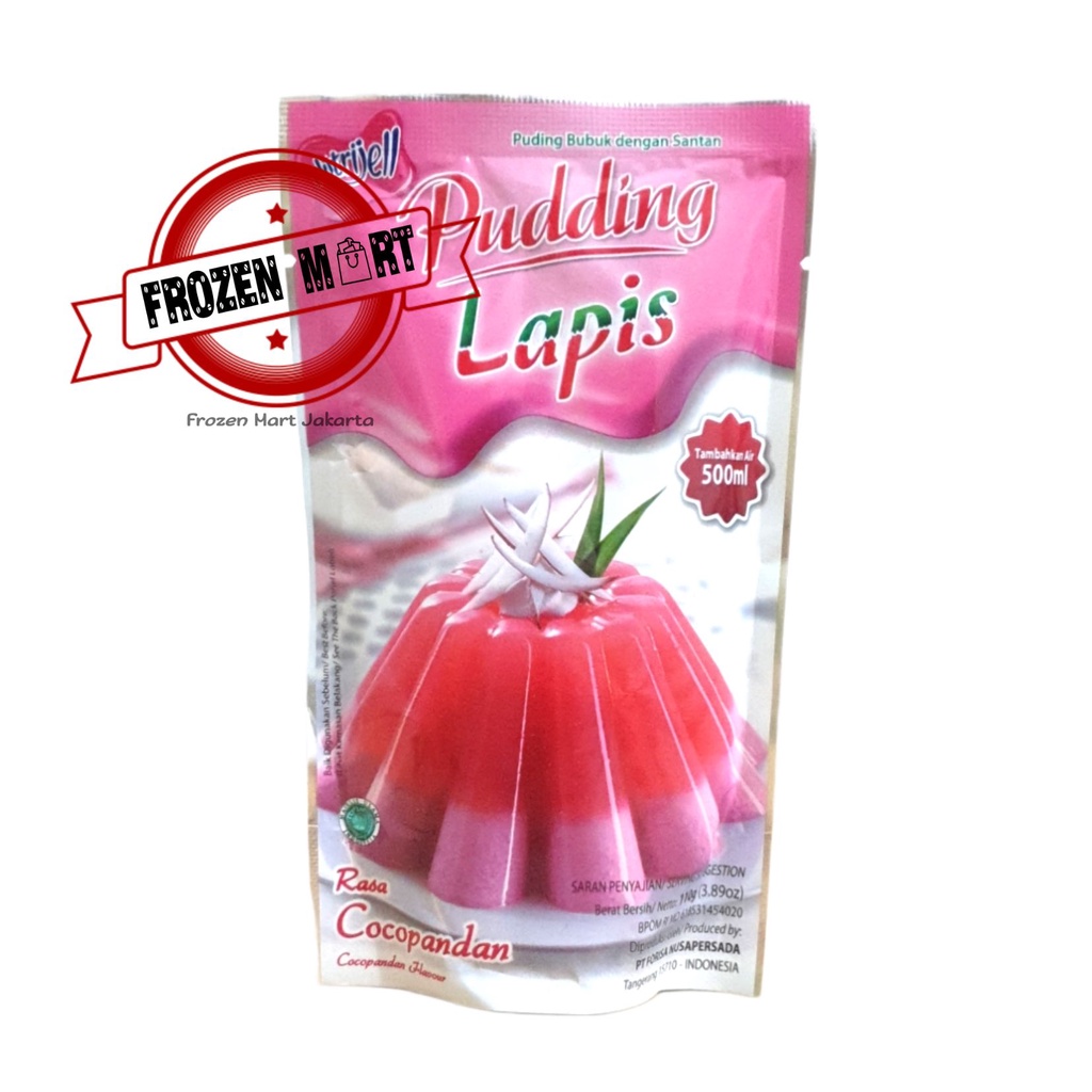 NUTRIJELL Pudding Lapis Rasa Cocopandan / Puding Cocopandan 110 Gr