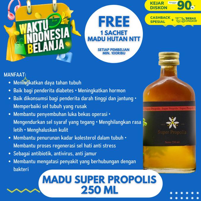 

[COD] Madu Kembang Joyo - Madu super propolis 250ml [COD]