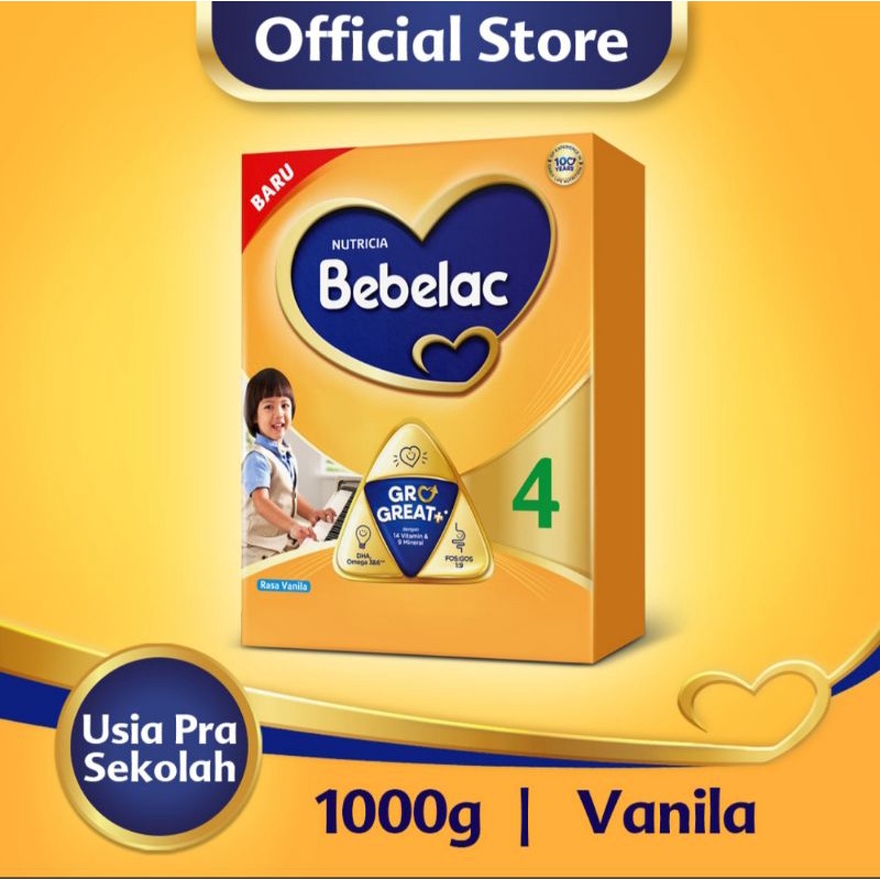 SUSU BEBELAC 4 RASA VANILA DAN MADU 1000GR