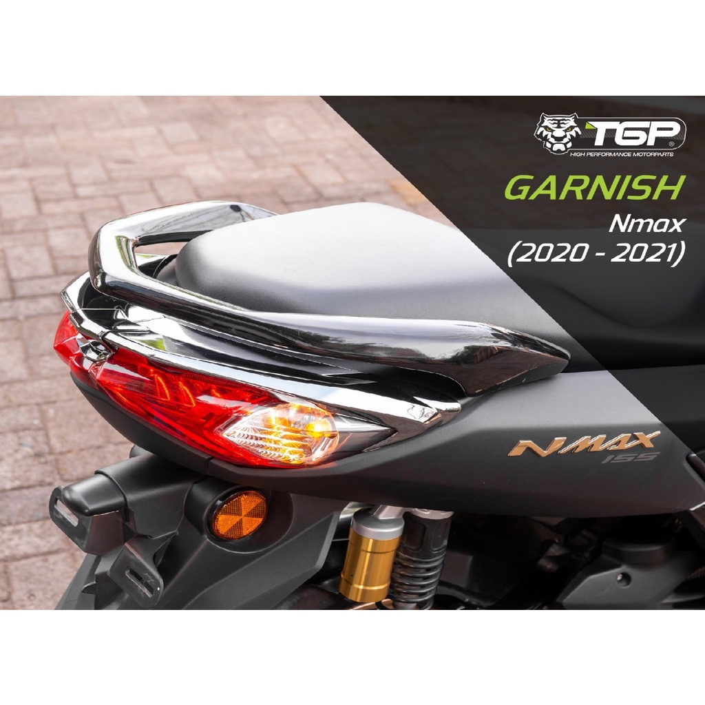 Cover Lampu Garnish Nmax New 2021 Belakang Tgp Black Chrome
