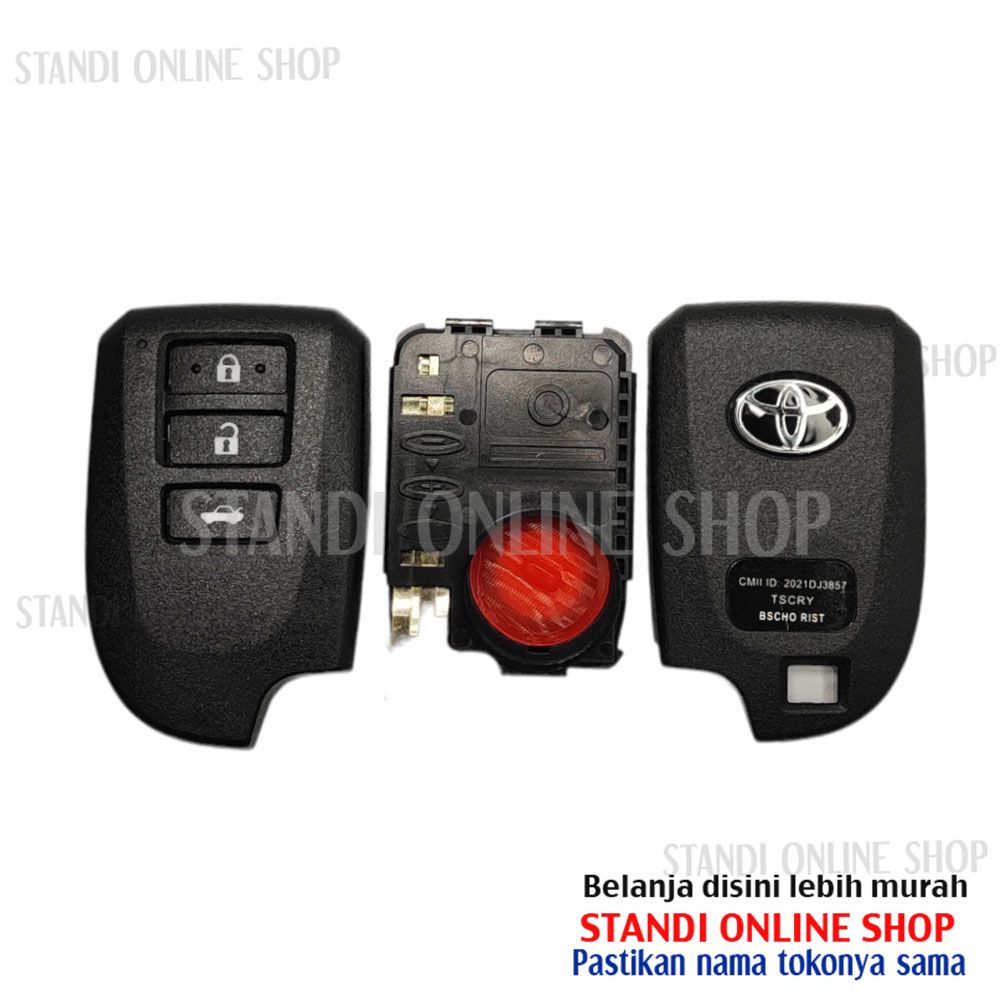 Cassing Remote Smartkey Keyless Toyota All New Vios 3 Tombol