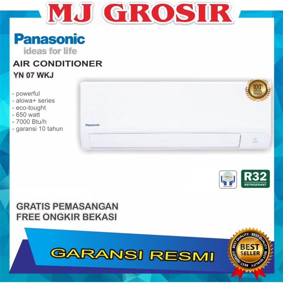 AC PANASONIC CS YN 7 WKJ 3/4 PK + PASANG R32 ECO TOUGH STANDART LOW