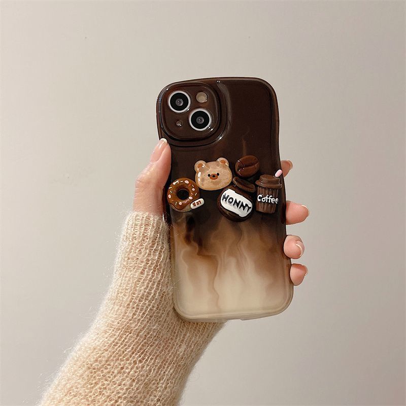 Soft Case Hp Gambar Kartun Beruang Untuk IPhone 12 / 13 / 14 / 11promax / X / Xs Max / Xr Hngybb
