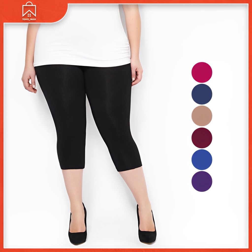 LEGGING PENDEK STANDART/LEJING PENDEK WANITA MURAH BAHAN SPANDEK BERKUALITAS MUAT BB 35-60 BISA COD TOKO IMAH