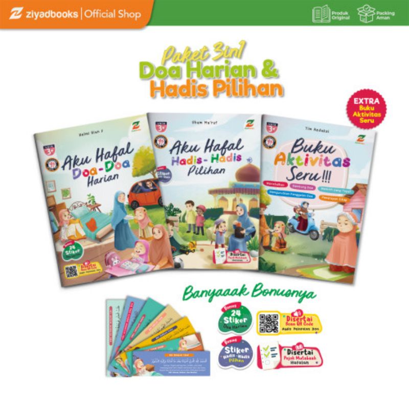 Paket 3 in 1 Doa Harian dan Hadits Pilihan Untuk Anak