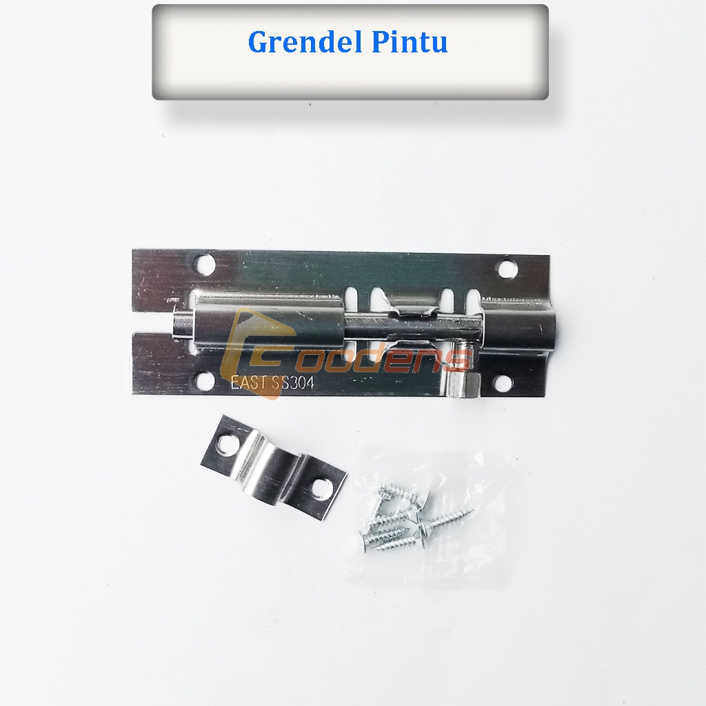 Grendel Pintu 4 Inch Slot Kunci Pintu Jendela Stainless Steel