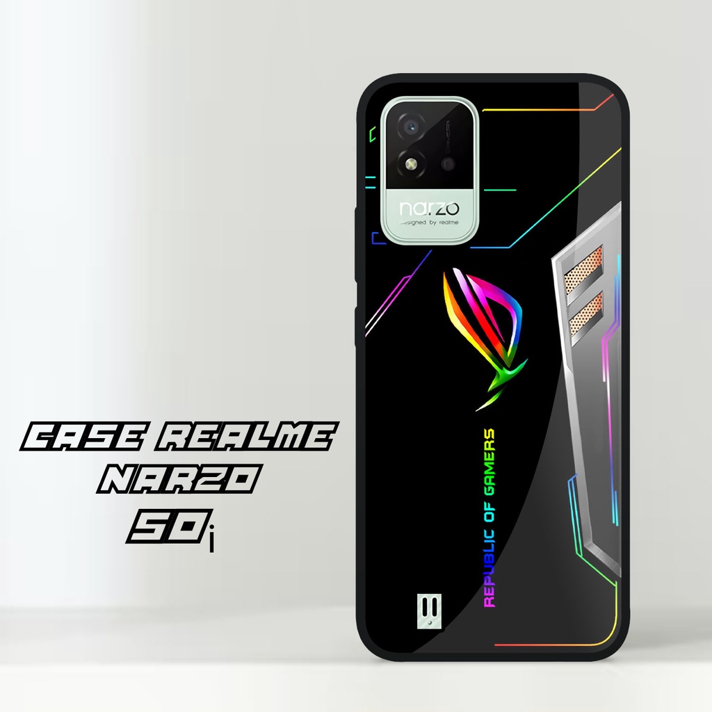 Case Kilau Glossy Realme Narzo 50i | Casing Narzo 50i | Pelindung Hp Smartphone Rog Game