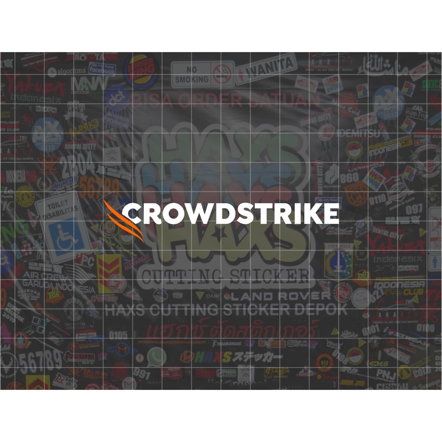 Cutting Sticker Crowdstrike Ukuran 8 Cm Untuk Motor Mobil