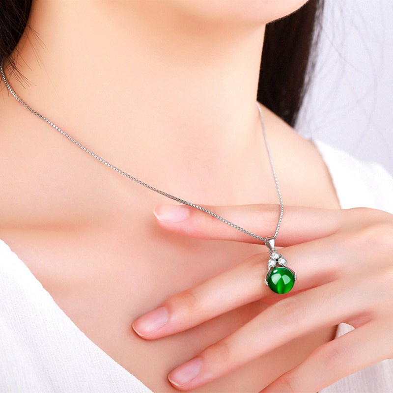 Liontin Batu Giok / Kristal / Mutiara Untuk Wanita Hanya Liontin