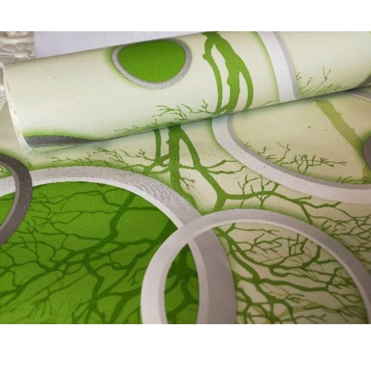 KDL.22Oc22ˢ • WALLPAPER DINDING BERKUALITAS GH197 POLKA RANTING HIJAU