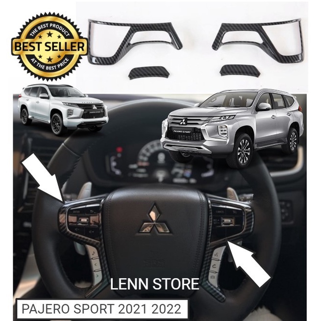 Cover Panel Stir Mobil Carbon Mitsubishi Pajero Sport 2021 2022TERBARU