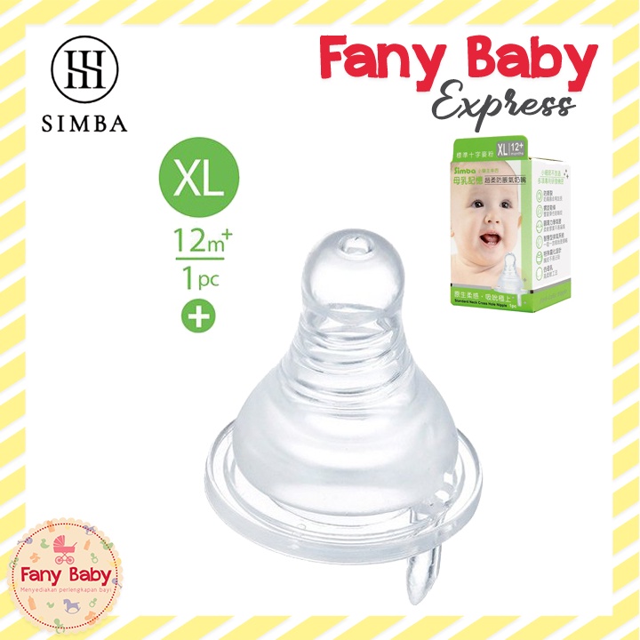 SIMBA MOTHER'S TOUCH ANTI-COLIC SILICONE NIPPLE - STANDARD