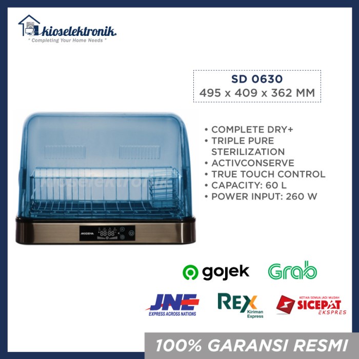 Pengering Baju Modena Sd 0630 U Dish Dryer - Sd0630U Purificare - Sterilizer Dryer