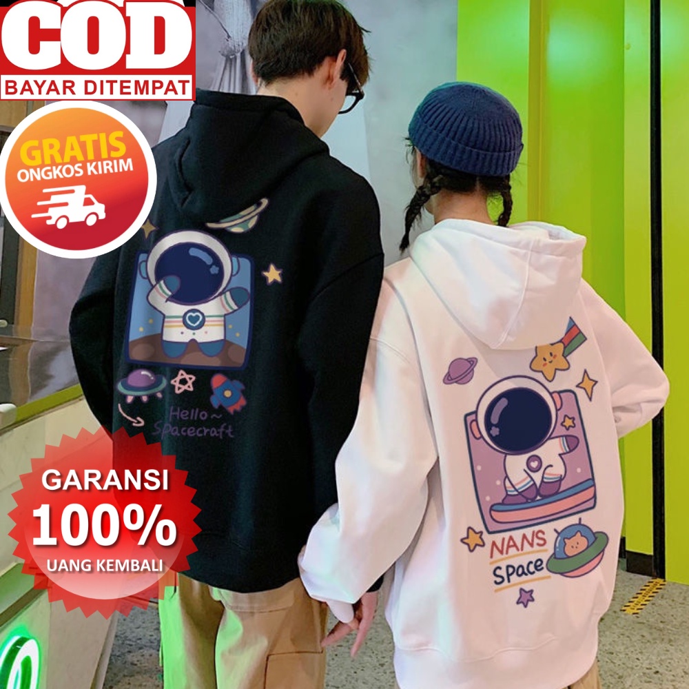 YULISTORE - PROMO COD   HOODIE ASTRONOUT HOODIE   KEKINIAN COWOK CEWEK/REMAJA KEREN TERBARU KOREAN S