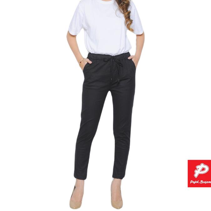 Pojok Busana Celana Panjang Wanita Stretch Pinggang Karet Termurah