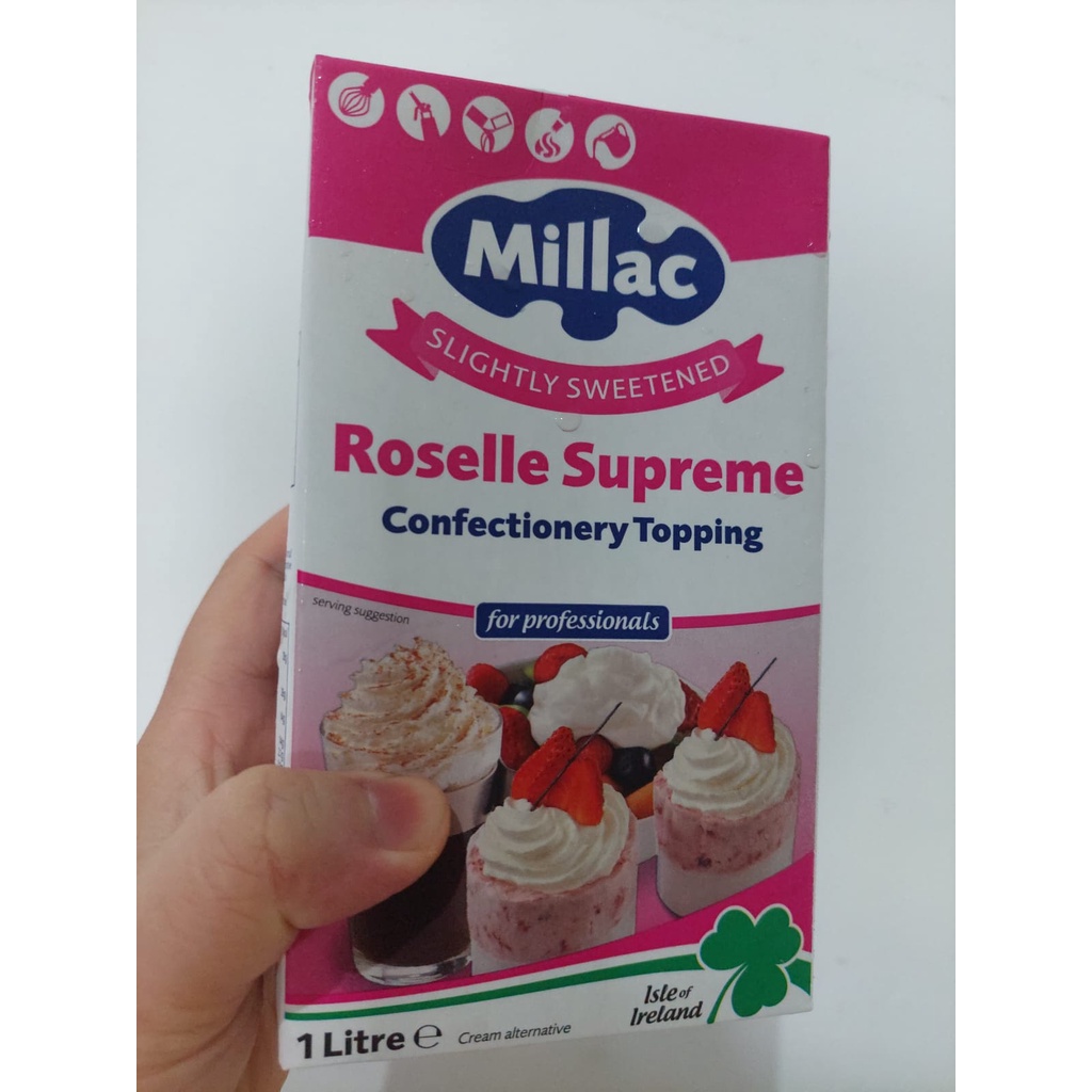 

[oddsolshop] pekanbaru/Millac Roselle Supreme 1L Confectionery Topping Bahan Dekorasi Kue Cake Mix