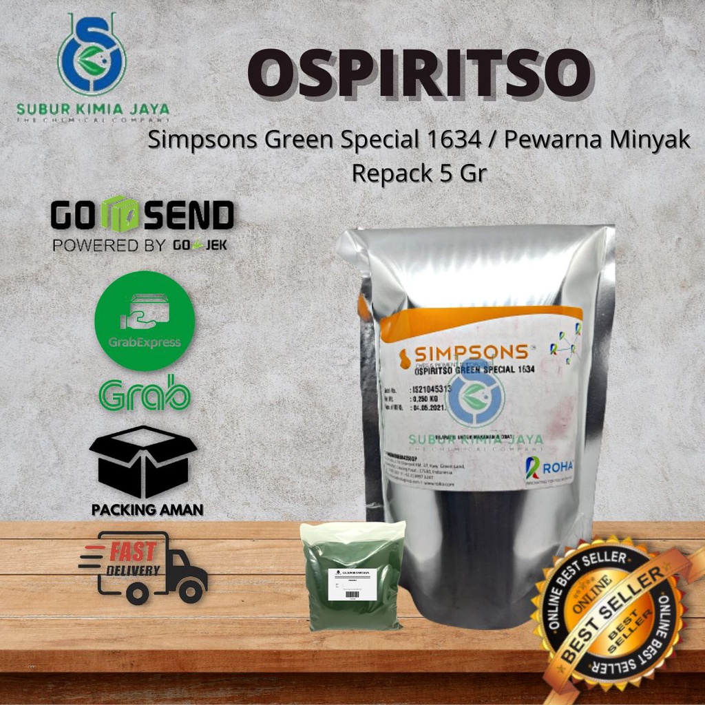 

Ospiritso Green Special 1634 / Pewarna Hijau Basis Minyak / / Pewarna Minyak / Pewarna Lilin / OSP