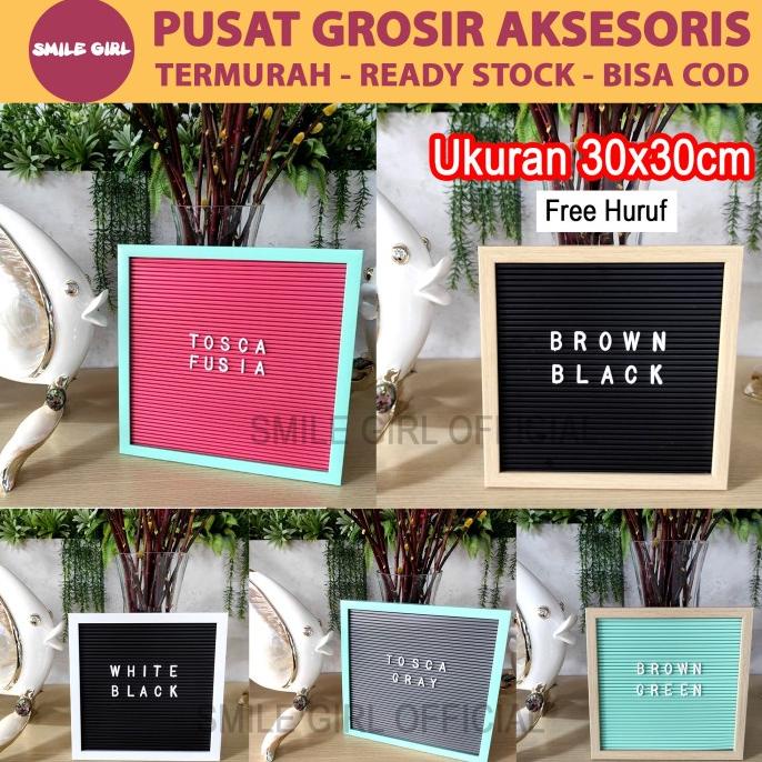 Papan Nama Bayi / Letter Board Kekinian SmileGirl 30x30