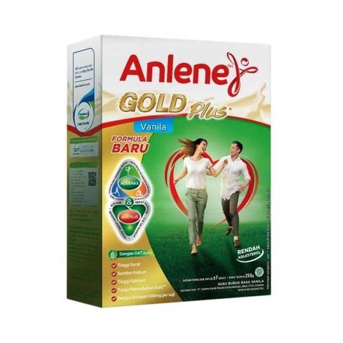 

[ COD ] Anlene Gold Plus 5X All Varian 250 gram - susu kesehatan lansia