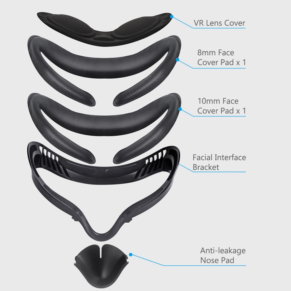 Silikon Silicone VR Cover Face Mask / Eye Mask Headset For Quest 2 / Meta Quest 2 Aksesoris