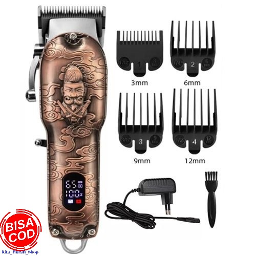 COD Mesin cukur rambut Kemei km-3705 Hair Clipper for Barber 10W 2500mAh