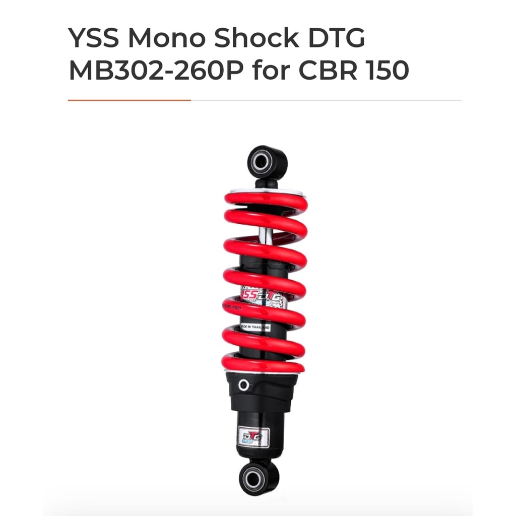 YSS Mono Shock DTG MB302-260P for CBR 150