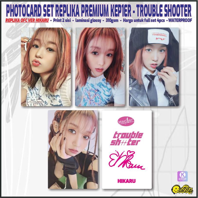 Photocard Set Premium Unofficial Kep1er TroubleShooter Edisi Member / print 2 sisi laminasi glossy / anti air