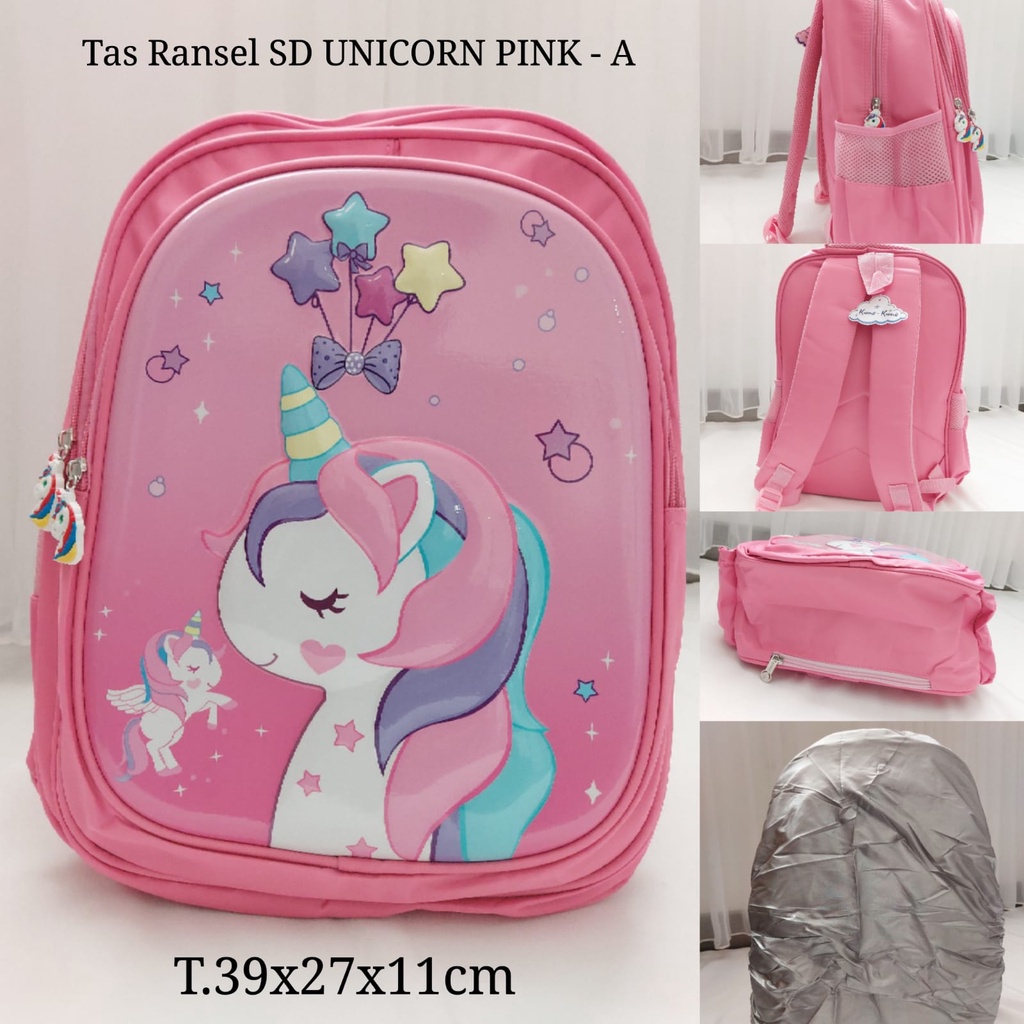 Tas Ransel Anak Perempuan SD Unicorn &amp; Pony Kualitas Premium