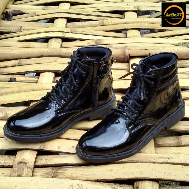 Sepatu PDH Tni Polri Security Satpam Dinas Kerja Kilap Tali ikat Original Terbaru Azfiq27 #6