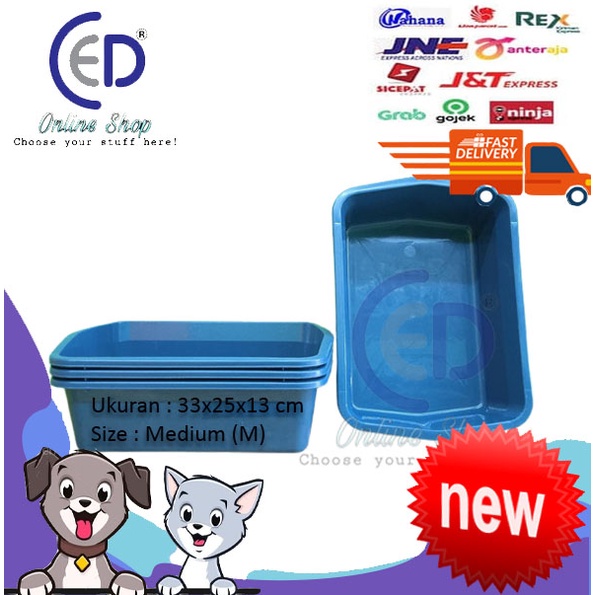 Bak Pasir Kucing Ukuran M Cat Litter Box Size Medium